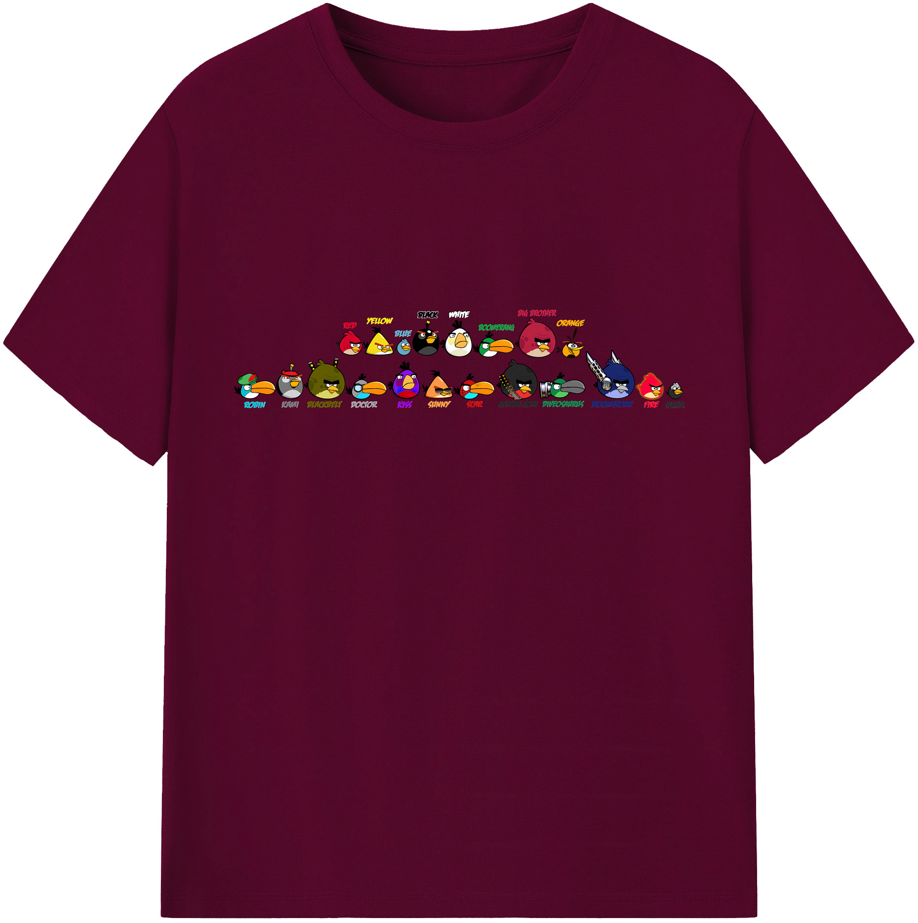 （画像用） Angry Birds アングリーバード レディースカジュアルプリントTシャツ（綿100％）